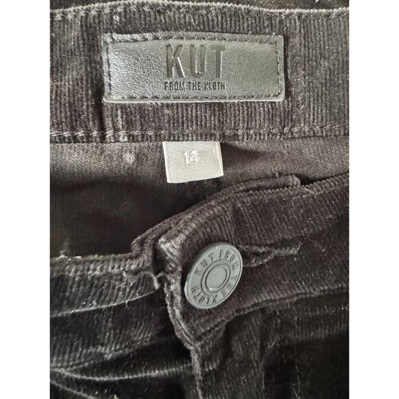 Kut From The Kloth Black Corduroy Diana Skinny Jeans Women’s Size 14 - Picture 5 of 7